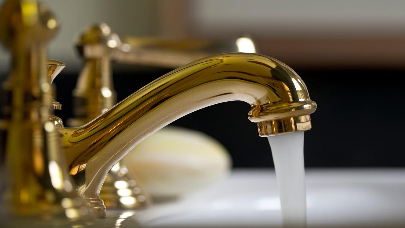 brushed gold faucets